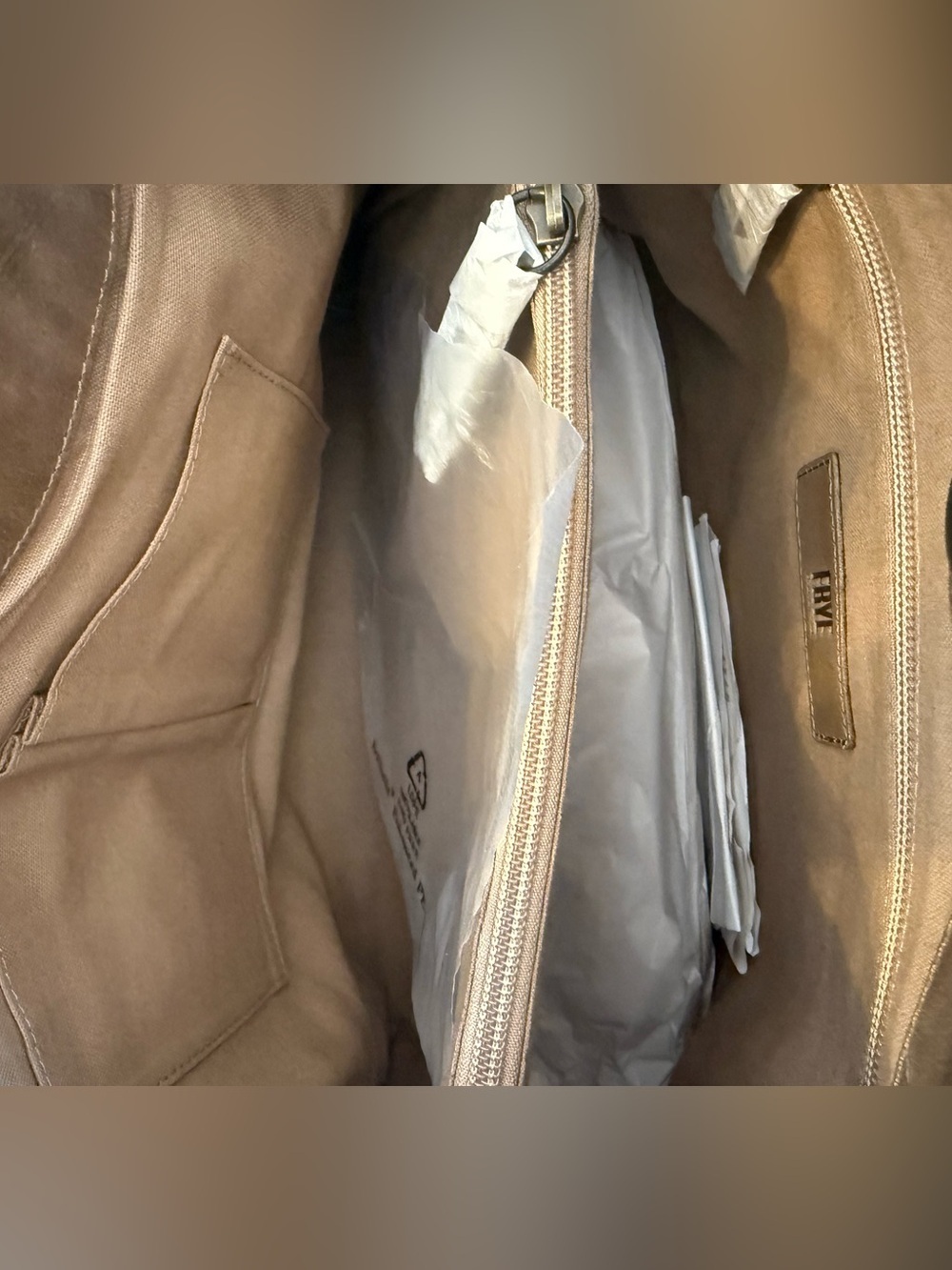 Frye Melissa Tota Bag Genuine Leather New With Duster Bag Brown Leather - Picture 9 of 11